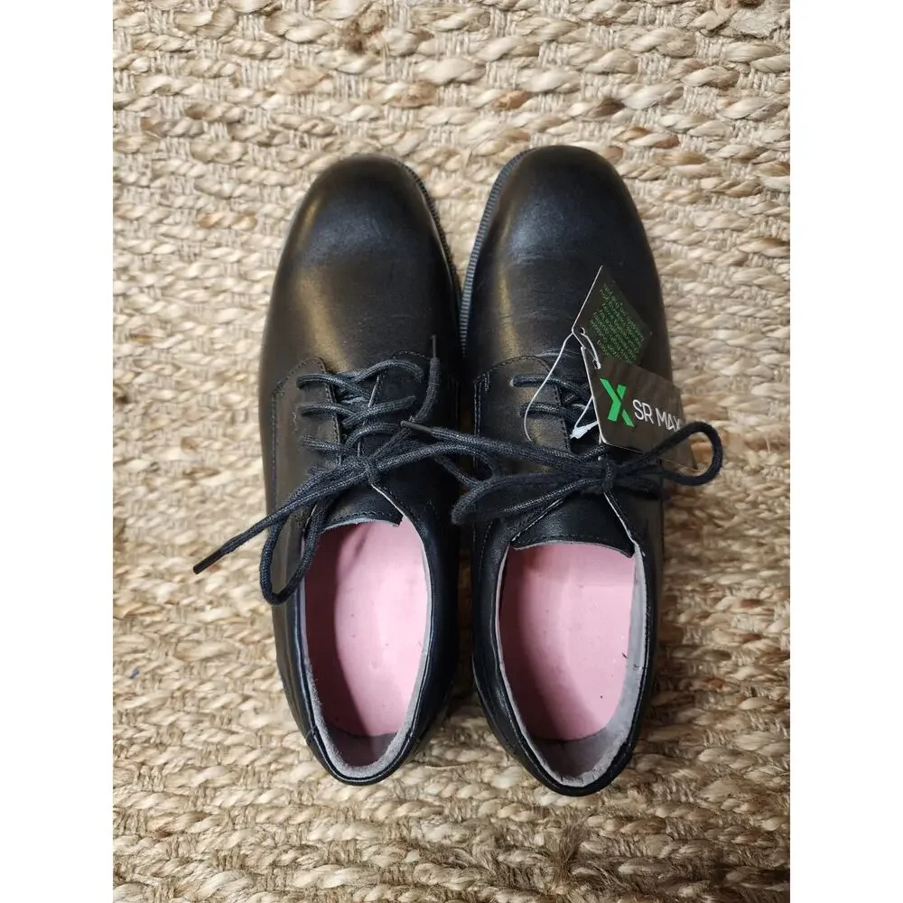 SR Max SRM3500 Mens 9.5 Black Arlington Slip Resistant Leather Dress Work Shoes